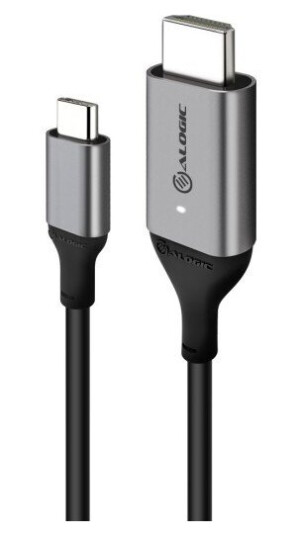 Alogic Ultra 4K HDMI til USB-C Kabel 2m - 60Hz Skjermet Grå
