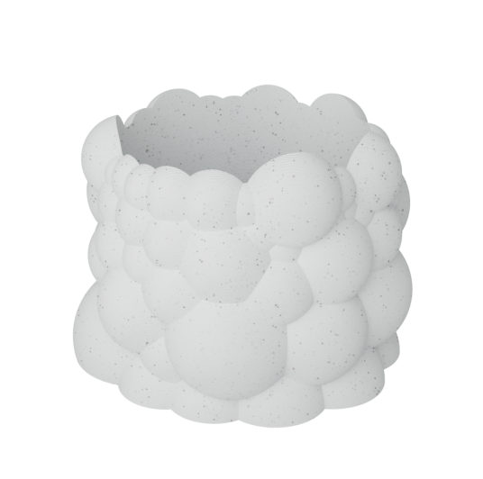 Dazzle & Dawn Bubble Planter Marble White Ø12xH12,5