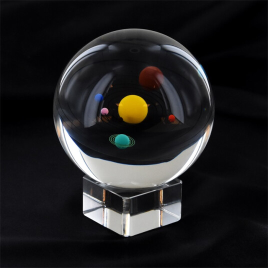 Glasskule - Solsystemet 8 cm Glasskule - Solsystemet 8 cm