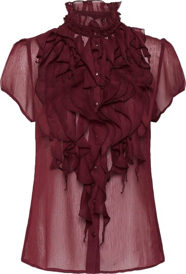 Saint Tropez   Bluse LiljaSZ Crinkle SS Shirt   Brun