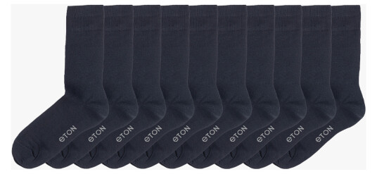 Eton 10-pakk Bomull/Lycra Sokk Blå 41-45 Eton 10-pakk Bomull/Lycra Sokk Blå 41-45