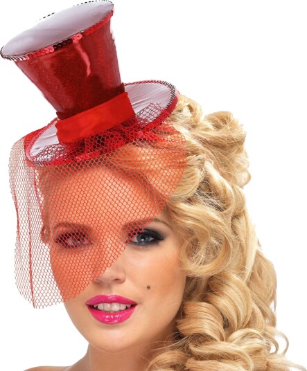 Rubies Costumes Glitrende Minihatt Rød One size 21298 Rubies Costumes Glitrende Minihatt Rød One size 21298