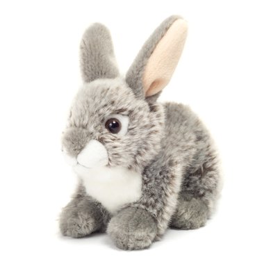 Teddy HERMANN Kanin sittende grå 18 cm Teddy HERMANN Kanin sittende grå 18 cm
