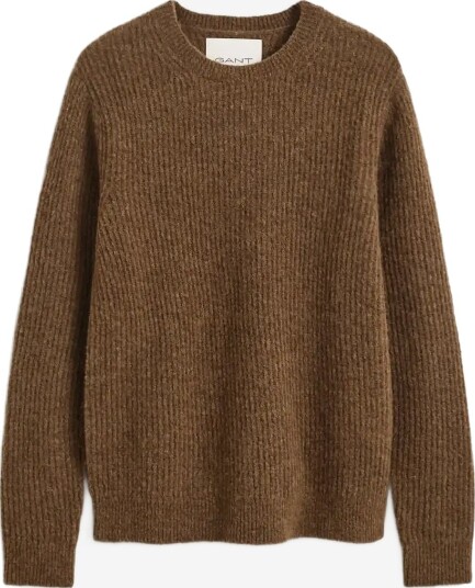 Gant Alpaca Rib C-Neck - HAZELNUT MELANGE - L