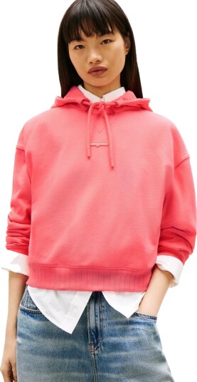 Tommy Jeans Tjw Bxy Sh Script Label Hoodie   Pink   L