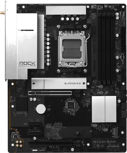 ASRock B850 Hovedkort WiFi 7 AM5 ATX med 4 DDR5 Spor ASRock B850 Hovedkort WiFi 7 AM5 ATX med 4 DDR5 Spor