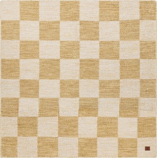 Ullteppe Chessie Kvadrat - 250x250 cm, Oker-gul