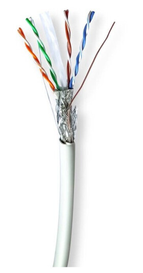 Nedis CAT6 S/FTP Nettverkskabel 305m Grå - Fast Kobber Innendørs Nedis CAT6 S/FTP Nettverkskabel 305m Grå - Fast Kobber Innendørs