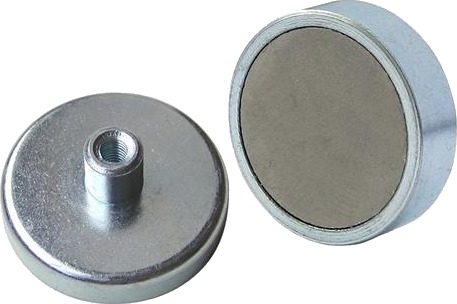 Pottemagnet E867 Ø40 M5 Gev.Bøsning Pottemagnet E867 Ø40 M5 Gev.Bøsning