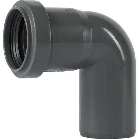 HT Safe Bend 40mm 87° Grå Plast Bøyning for Hydraulikk og Drensrør