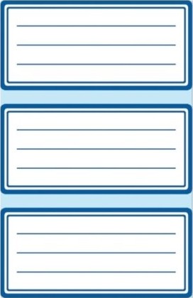 Herlitz 830240, Blå, Hvit, Rektangel, Universell, 3 Stykker, 3 Ark, 8 Cm