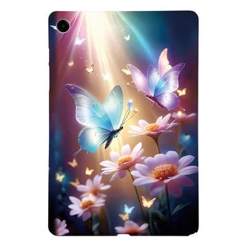 Samsung Galaxy Tab A9+ Stilig Ultra-Slim TPU-deksel Sommerfuglblomster