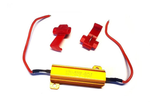12 Volt motstand med 50 watts forbruk resistans 8ohm