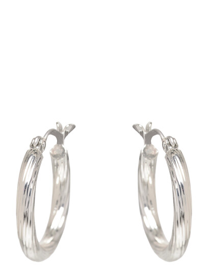 Pieces Pctulle Hoop Earrings Plated Fp NooSilver ONE SIZE