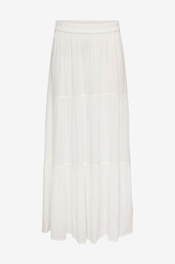 Only Carmakoma Maxi skjørt carMikka Long Skirt Wvn Hvit