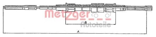 Metzger Tautrekk parkeringsbrems METZGER 10.740