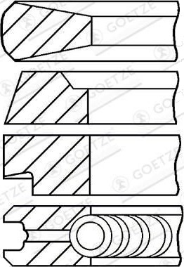 Stempelringsett GOETZE ENGINE 08-174600-10