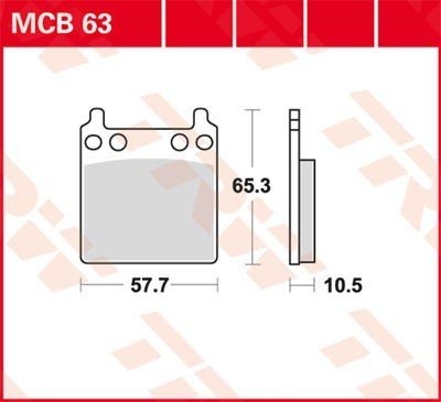 Bremseklosser sett TRW MCB63