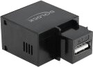 Delock Keystone-Modul - Modulær Innsats - Usb-Lading - Svart