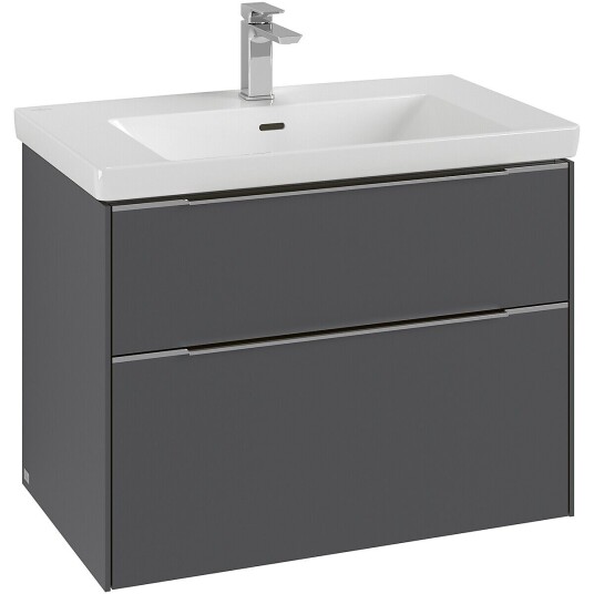 Villeroy & Boch  Subway 3.0 Servantskap m/2 skuffer 772x576x478 mm Grafitt Matt