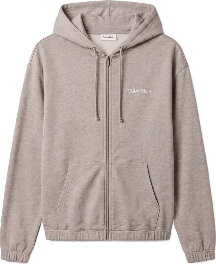 Calvin Klein Icon Essnl L/S Full Zip Hoodie Grey M
