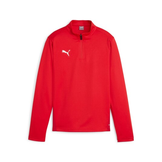 Puma teamGOAL Training 1/4 Zip Top, fotballgenser, junior Red-White-Red