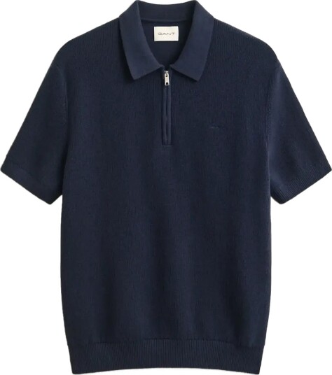 Gant Cotton Rib Hz Polo Navy L