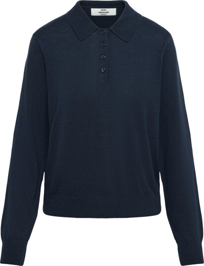Mads Nørgaard Fine Merino Rosa Polo Knit SKY CAPTAIN XXL Mads Nørgaard Fine Merino Rosa Polo Knit SKY CAPTAIN XXL