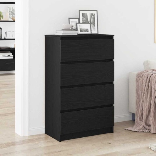  Skjenk svart eik 60x35x98,5 cm konstruert tre