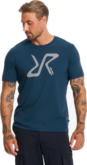 RevolutionRace Easy Graphic Logo T Shirt Herre Insignia Blue Størrelse:4XL Herre > Overdeler > T skjorter