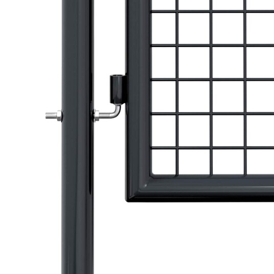 vidaXL Hageport netting galvanisert stål 100x125 cm grå
