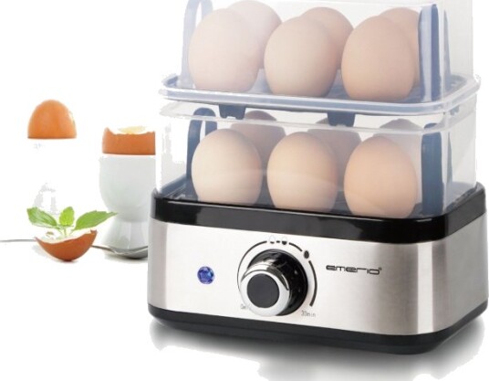 Emerio EB-13274 Eggkoker 12 egg 400W Rustfritt stål med indikator