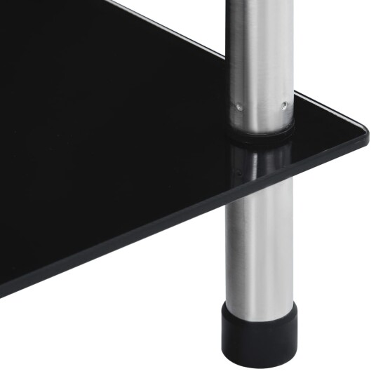 vidaXL Hylle 5 etasjer svart 40x40x130 cm herdet glass vidaXL Hylle 5 etasjer svart 40x40x130 cm herdet glass