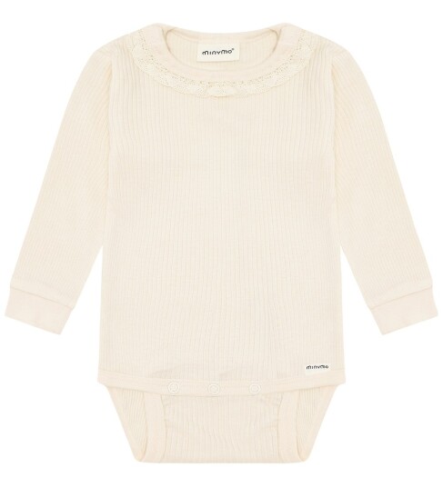 Minymo Body Ls Rib Cream Størrelse 80 Barneklær