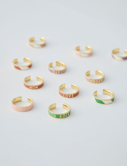 Design Letters Word Candy Ring   Red   