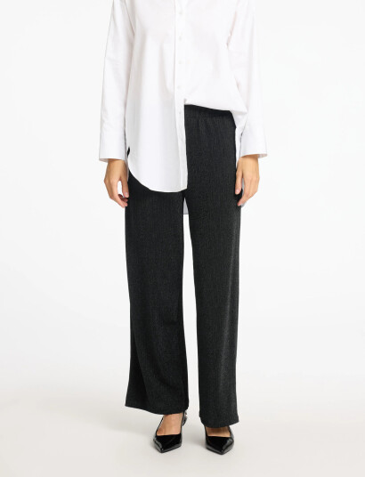 Selected Slfanita Tinni Hw Relaxed Pants   Black   XS