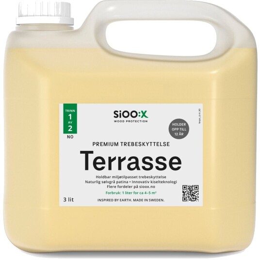 Sioox Wood Premium Trebeskyttelse Terrasse 3l Sioox Wood Premium Trebeskyttelse Terrasse 3l