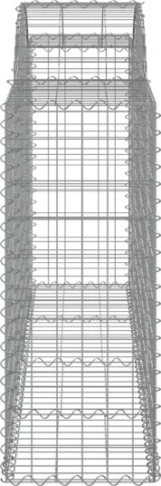 vidaXL Gabionkurver buede 15 stk 200x50x100/120 cm galvanisert jern