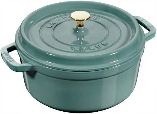 Staub La Cocotte rund gryte støpejern 3,8 L Eukalyptus Staub La Cocotte rund gryte støpejern 3,8 L Eukalyptus