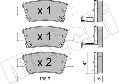 METELLI 22 0790 0 Bremseklosser