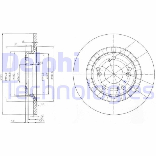 Bremseskive DELPHI BG3795