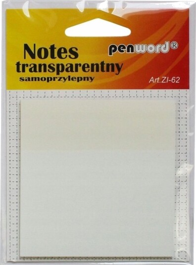 Stickn Notes Gjennomsiktig Selvklebende 75X75mm 50K