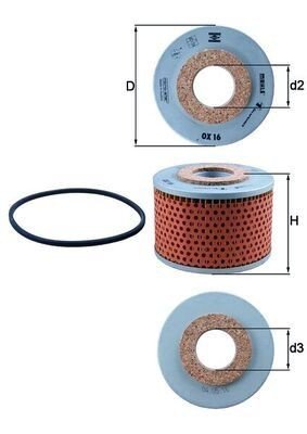 Oljefilter KNECHT OX 16D Oljefilter KNECHT OX 16D