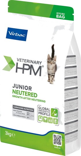 Virbac Tørrfôr Veterinary Hpm Junior Neutered Cat Sparepakke 2 X 3 kg
