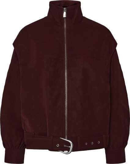 Laagam Signy Burgundy Bomber Jacket   BURGUNDY   L/40