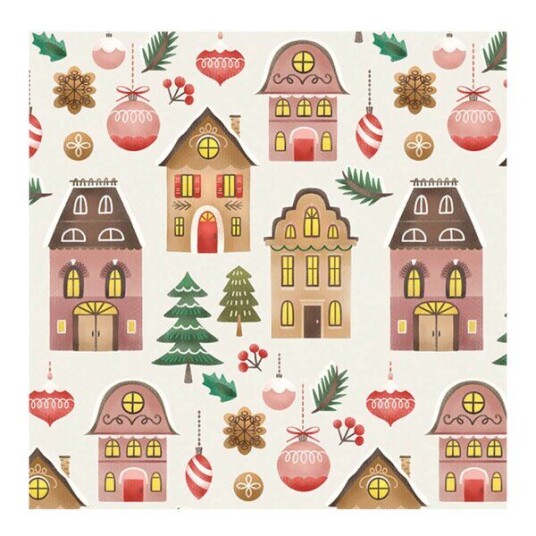 Ambiente Serviett 33x33 cm 20 stk Christmas at Home Cream Ambiente Serviett 33x33 cm 20 stk Christmas at Home Cream