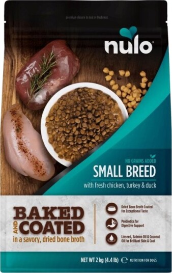 Nulo Dog Adult Baked & Coated Small Breed Fresh Chicken Turkey & Duck 2 kg