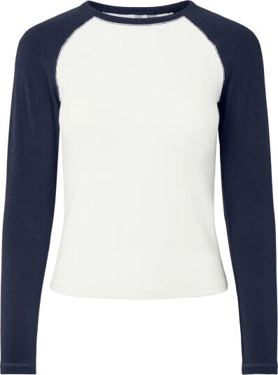 Pieces Pcannalina Ls O Neck Top Jrs D2D White XS