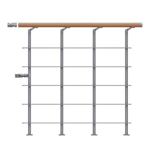 Dolle Gelender Til Repos Style6 Bøk Lakkert Startkit Pearl Grey