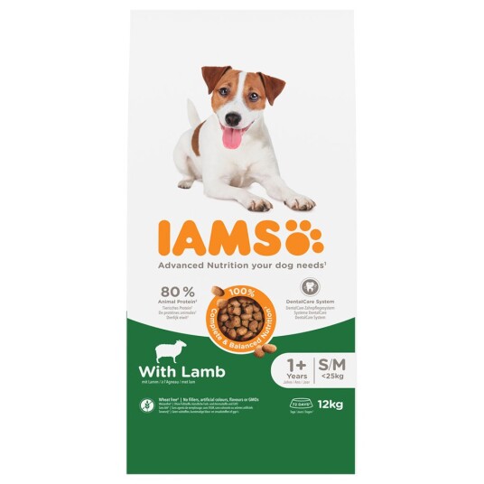 Iams Advanced Nutrition Adult Small & Medium Dog Med Lam Sparepakke: 2 X 12 kg